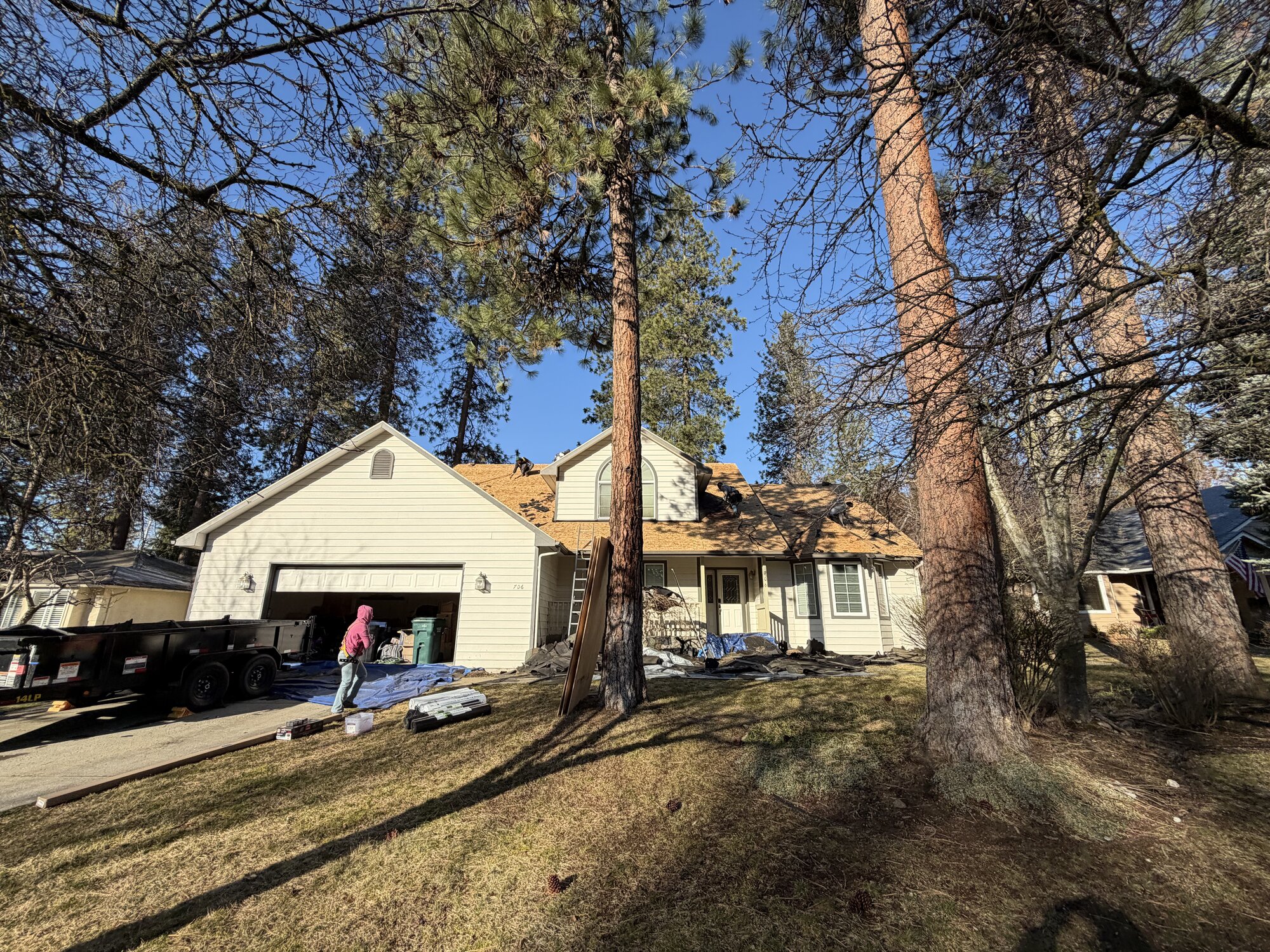 Residential roof tear-off and re-roof